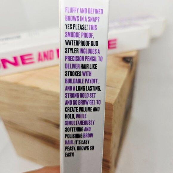 3 UOMA BEAUTY Korea One and Done 2-IN-1 Brow Styler Pencil/Gel "Granite" 07 - Picture 5 of 9